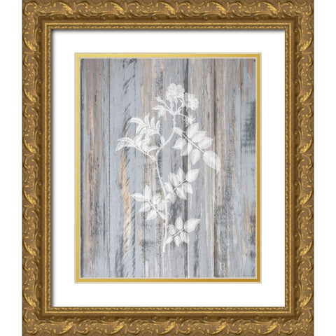 Botanical Wood 1 Gold Ornate Wood Framed Art Print with Double Matting by Kimberly, Allen