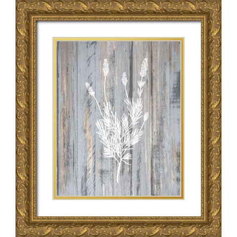 Botanical Wood 3 Gold Ornate Wood Framed Art Print with Double Matting by Kimberly, Allen