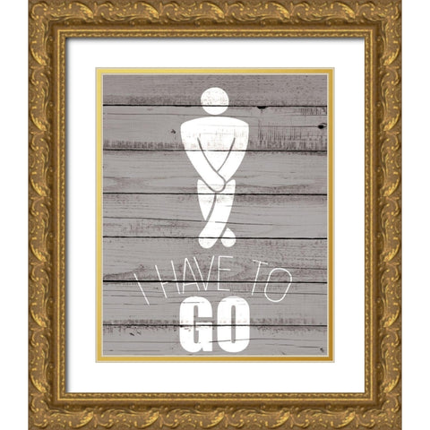 Have to Go 1 Gold Ornate Wood Framed Art Print with Double Matting by Kimberly, Allen