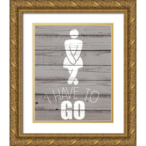 Have to Go 2 Gold Ornate Wood Framed Art Print with Double Matting by Kimberly, Allen