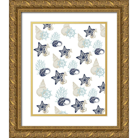 The Sea 4 Gold Ornate Wood Framed Art Print with Double Matting by Kimberly, Allen