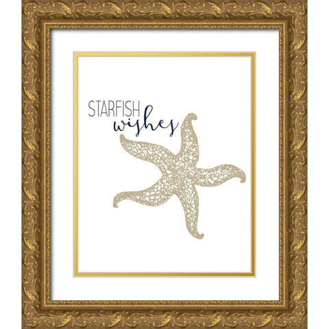 The Sea 5 Gold Ornate Wood Framed Art Print with Double Matting by Kimberly, Allen