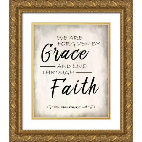 We are Forgiven 2 Gold Ornate Wood Framed Art Print with Double Matting by Allen, Kimberly