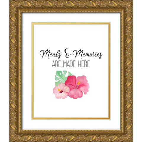 Homemade Pink 3 Gold Ornate Wood Framed Art Print with Double Matting by Kimberly, Allen