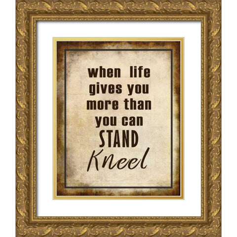 Kneel Gold Ornate Wood Framed Art Print with Double Matting by Allen, Kimberly