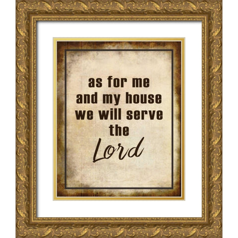 As for Me Gold Ornate Wood Framed Art Print with Double Matting by Allen, Kimberly