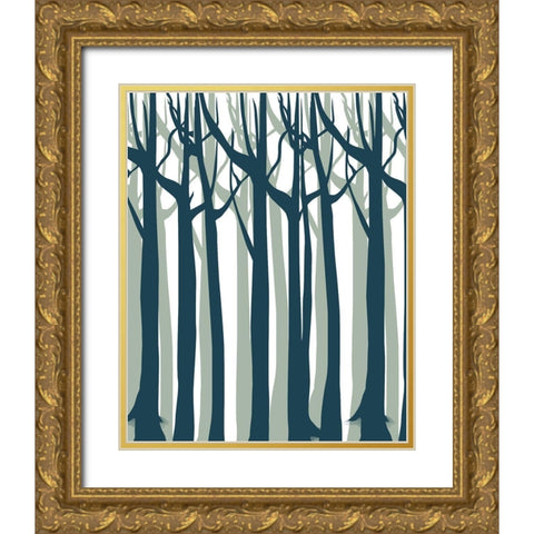 To the Lake 4 Gold Ornate Wood Framed Art Print with Double Matting by Kimberly, Allen