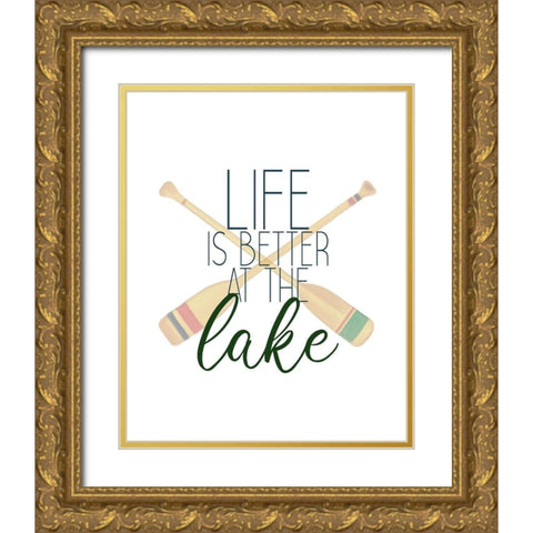 To the Lake 6 Gold Ornate Wood Framed Art Print with Double Matting by Kimberly, Allen