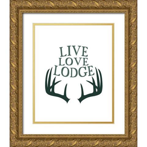 Woodland Retreat 5 Gold Ornate Wood Framed Art Print with Double Matting by Kimberly, Allen