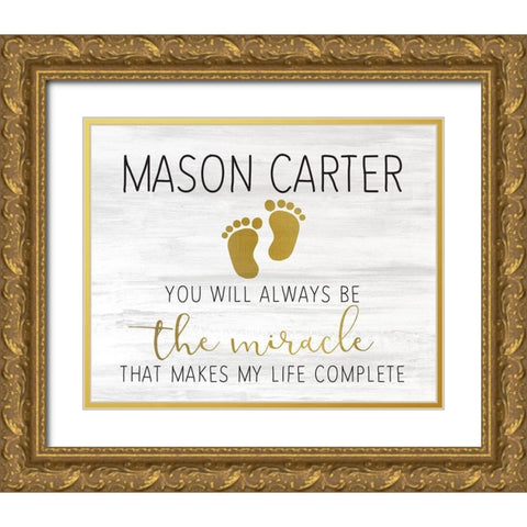 Be The Miracle Gold Ornate Wood Framed Art Print with Double Matting by Kimberly, Allen