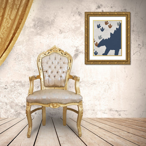 Rawr Tracks 2  v2 Gold Ornate Wood Framed Art Print with Double Matting by Kimberly, Allen