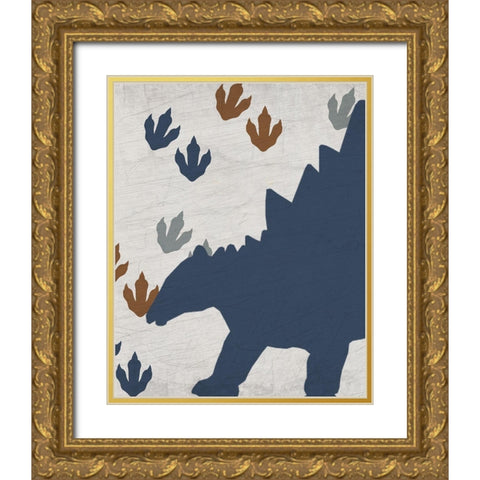 Rawr Tracks 2  v2 Gold Ornate Wood Framed Art Print with Double Matting by Kimberly, Allen
