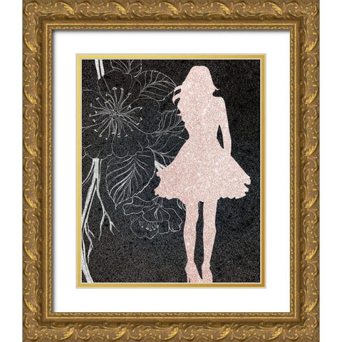 XO XO 1 Gold Ornate Wood Framed Art Print with Double Matting by Kimberly, Allen