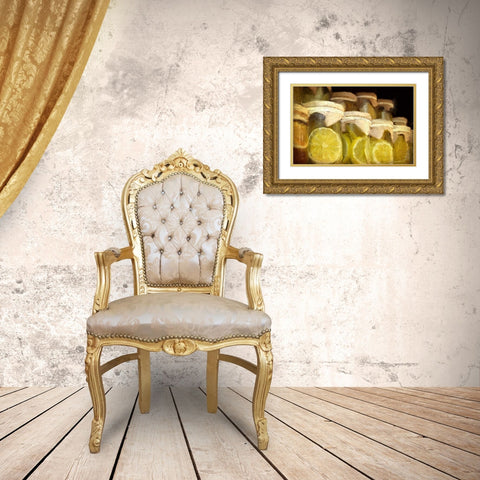 Lemon Time Gold Ornate Wood Framed Art Print with Double Matting by Allen, Kimberly
