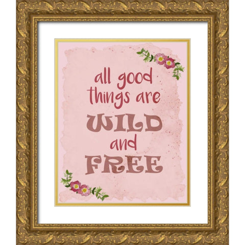 All Good Things Gold Ornate Wood Framed Art Print with Double Matting by Allen, Kimberly