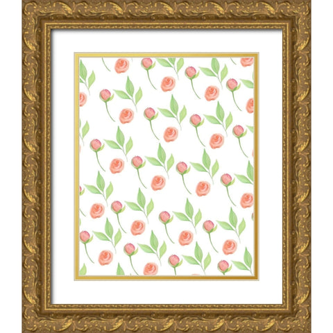 Bless 3 Gold Ornate Wood Framed Art Print with Double Matting by Kimberly, Allen