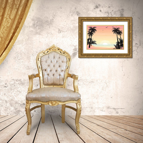 Roam B Gold Ornate Wood Framed Art Print with Double Matting by Kimberly, Allen