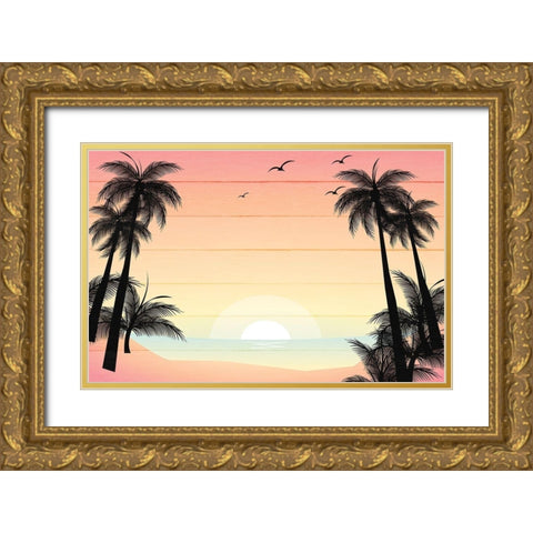 Roam B Gold Ornate Wood Framed Art Print with Double Matting by Kimberly, Allen