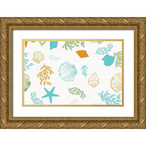 Camping Adventure B Gold Ornate Wood Framed Art Print with Double Matting by Kimberly, Allen