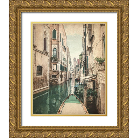 Gondola Paris 2 Gold Ornate Wood Framed Art Print with Double Matting by Allen, Kimberly
