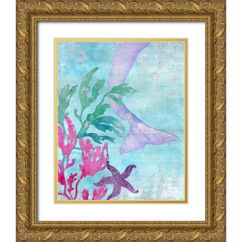 The Ocean 1 Gold Ornate Wood Framed Art Print with Double Matting by Allen, Kimberly