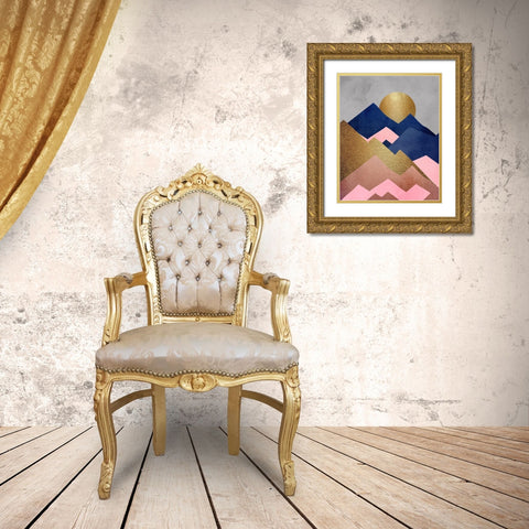 Mountain Range 1 Gold Ornate Wood Framed Art Print with Double Matting by Allen, Kimberly