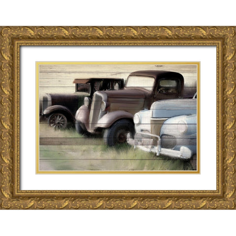 Old Timers Gold Ornate Wood Framed Art Print with Double Matting by Allen, Kimberly