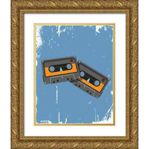 Tapes 2 Gold Ornate Wood Framed Art Print with Double Matting by Allen, Kimberly