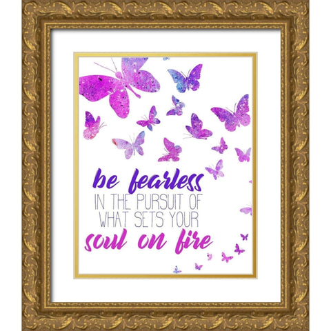 Born Fearless 1 Gold Ornate Wood Framed Art Print with Double Matting by Allen, Kimberly