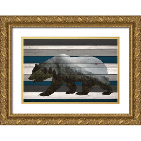 Bear Mountain Range Gold Ornate Wood Framed Art Print with Double Matting by Allen, Kimberly