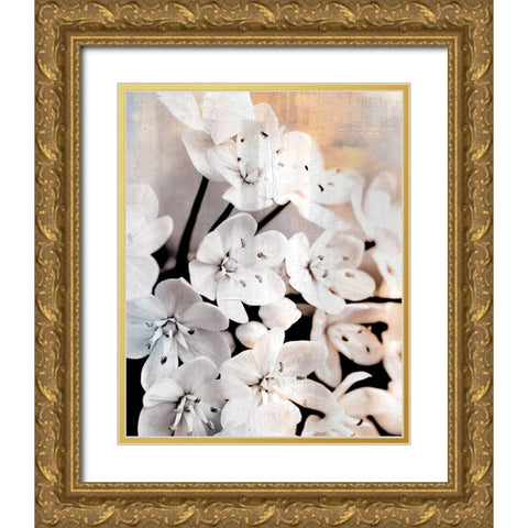 Leek Blossoms 2 Gold Ornate Wood Framed Art Print with Double Matting by Allen, Kimberly