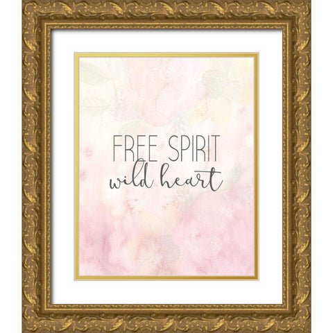Free Spirit Wild Heart Gold Ornate Wood Framed Art Print with Double Matting by Allen, Kimberly