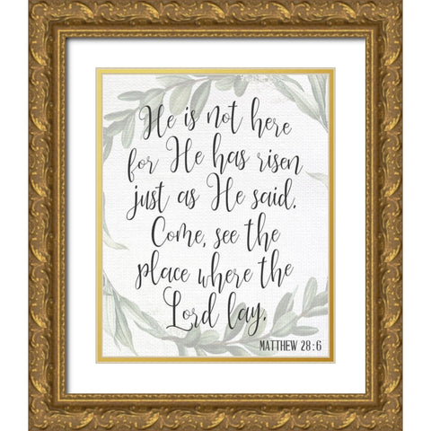 Come See Gold Ornate Wood Framed Art Print with Double Matting by Allen, Kimberly