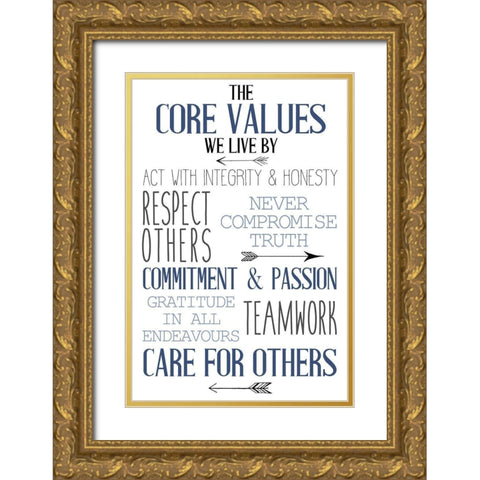 Core Values Gold Ornate Wood Framed Art Print with Double Matting by Allen, Kimberly