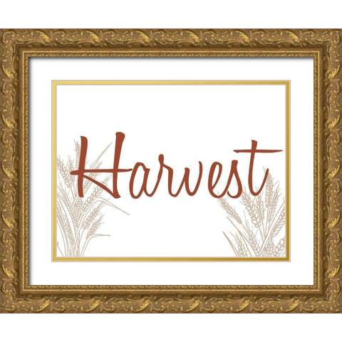 Harvest Gold Ornate Wood Framed Art Print with Double Matting by Allen, Kimberly