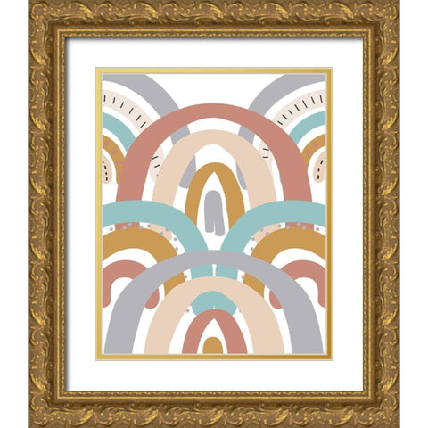 Follow the Rainbow 1 Gold Ornate Wood Framed Art Print with Double Matting by Allen, Kimberly