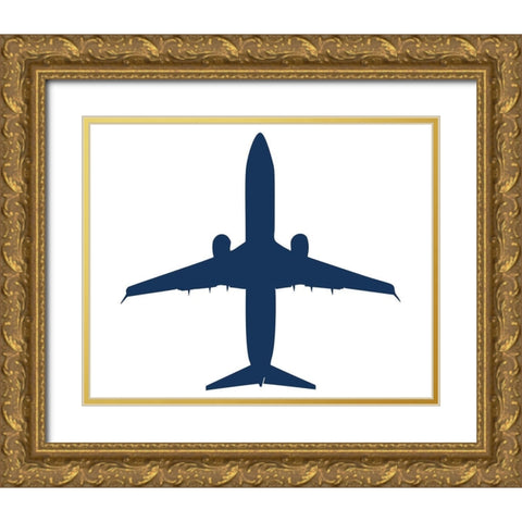 Lets Jet 2 Gold Ornate Wood Framed Art Print with Double Matting by Allen, Kimberly