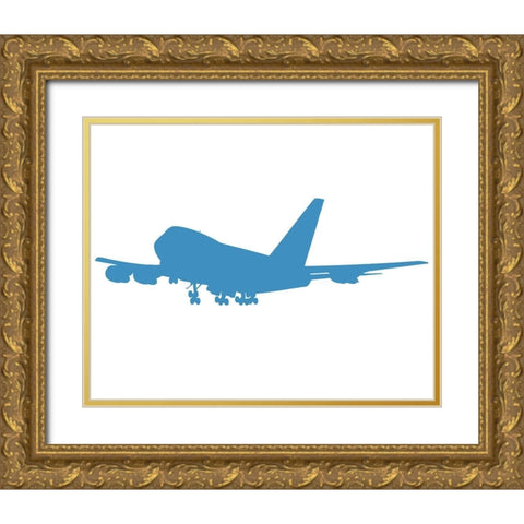 Lets Jet 3 Gold Ornate Wood Framed Art Print with Double Matting by Allen, Kimberly