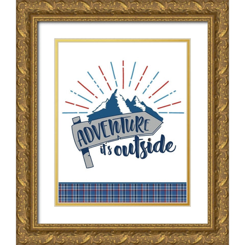 Outside 1 Gold Ornate Wood Framed Art Print with Double Matting by Allen, Kimberly