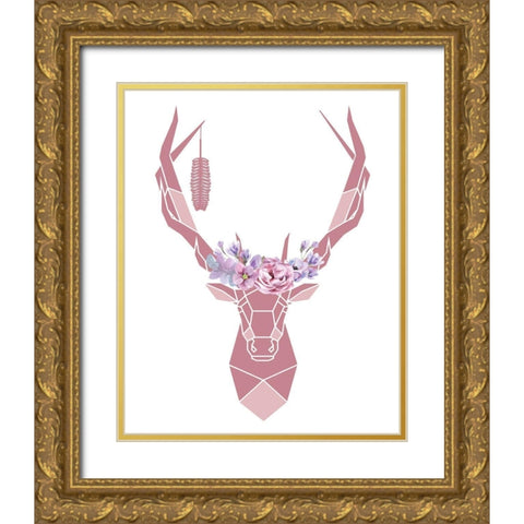 Geo Animal 2 Gold Ornate Wood Framed Art Print with Double Matting by Allen, Kimberly