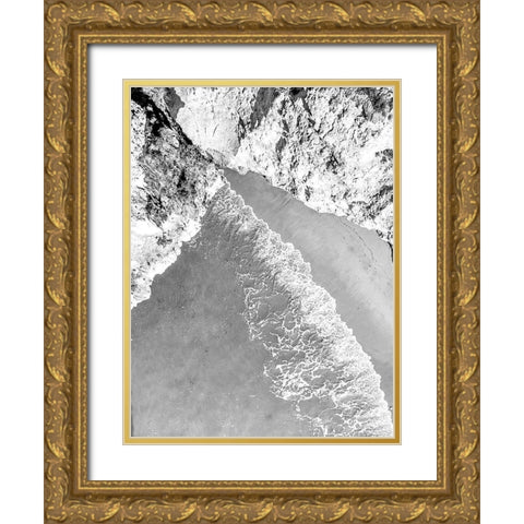 From Above BW Gold Ornate Wood Framed Art Print with Double Matting by Allen, Kimberly