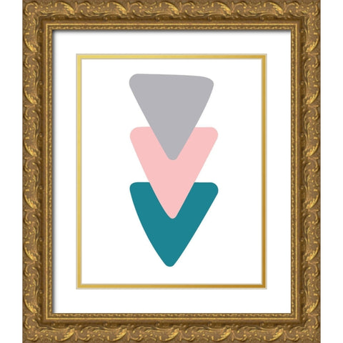 Row 1 Gold Ornate Wood Framed Art Print with Double Matting by Allen, Kimberly