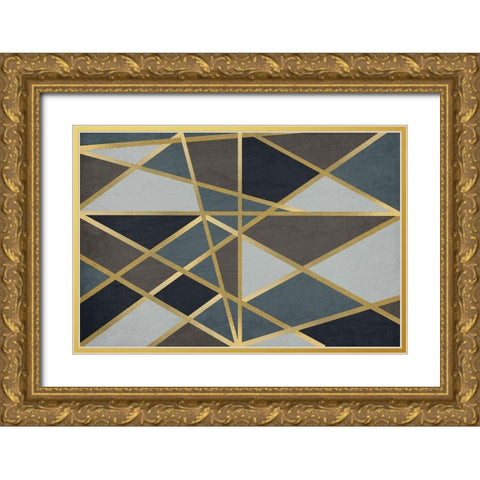 Maze Gold Ornate Wood Framed Art Print with Double Matting by Kimberly, Allen