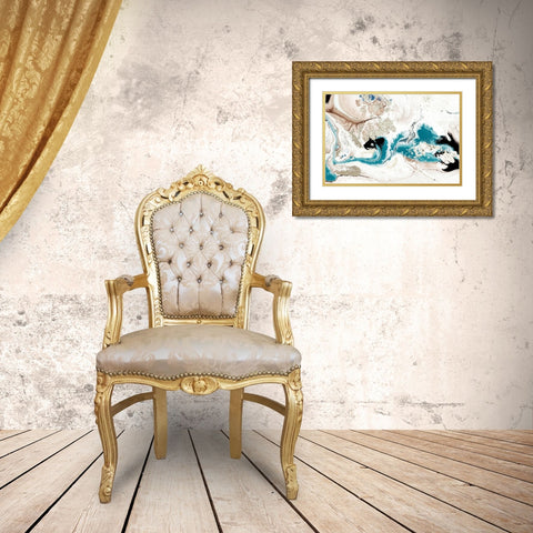 River Run Gold Ornate Wood Framed Art Print with Double Matting by Kimberly, Allen