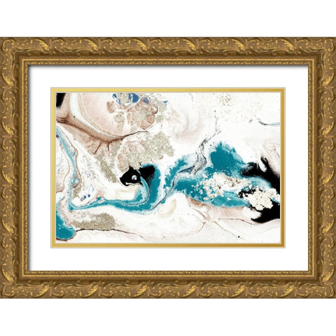 River Run Gold Ornate Wood Framed Art Print with Double Matting by Kimberly, Allen