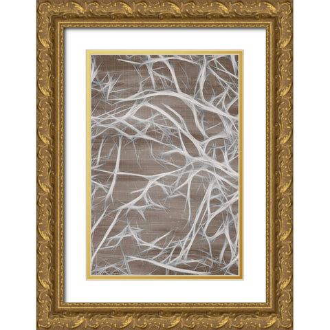 Branching 1 Gold Ornate Wood Framed Art Print with Double Matting by Kimberly, Allen