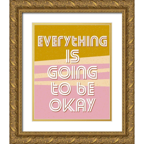 Everything Gold Ornate Wood Framed Art Print with Double Matting by Allen, Kimberly