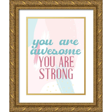 Positive Affirmations 2 Gold Ornate Wood Framed Art Print with Double Matting by Allen, Kimberly
