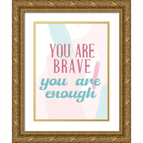 Positive Affirmations 3 Gold Ornate Wood Framed Art Print with Double Matting by Allen, Kimberly
