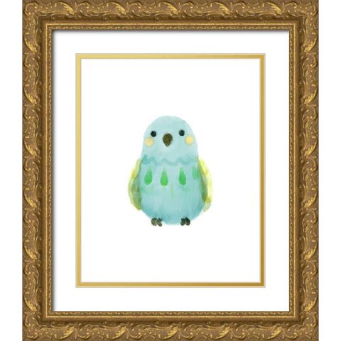 Chirp 2 Gold Ornate Wood Framed Art Print with Double Matting by Allen, Kimberly